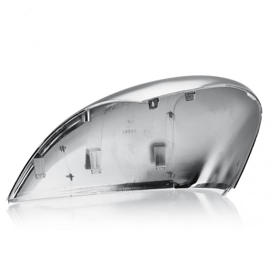 Chrome Light Car Door Rearview Wing Mirror Cover Cap Left/Right For Ford Fiesta MK7 2008-2017