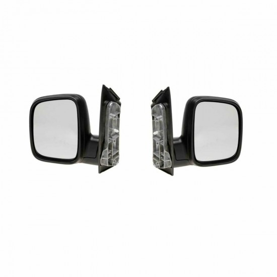 Door Wing Mirror Manual Black Left Right Side O/S N/S For Vw Caddy 2004-2015