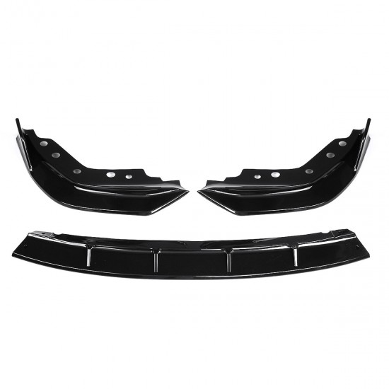 Front Bumper Lip Spoiler Splitter Black For BMW 3 Series G20 G28 2019-2020