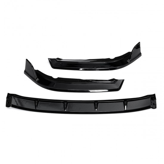 Glossy Black Front Bumper Cover Lip Spoiler Splitter For Honda Civic 2019-2020