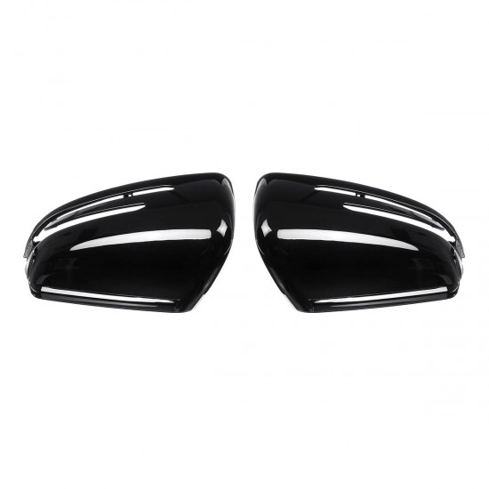 Left/Right Car Rearview Mirror Cover Black For BENZ W204 W176 W246 W212 W221 CLS GLA CLA