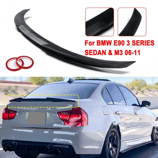 Matte Black Trunk Car Spoiler Wing-M4 Style For 2006-2011 BMW 3 Series E90 Sedan M3