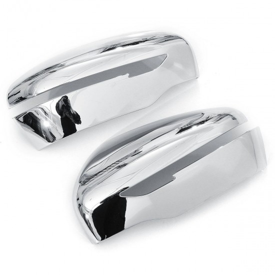 Pair Chrome Side Wing Mirror Cover Cap For Nissan Navara NP300 2015-Up