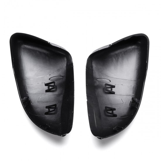 Pair Front Wing Side Car Mirror Cover Housing Cap Black For VW Golf MK6 Touran 09-15 Pair Front Wing Side Car Mirror Cover Housing Cap Black For VW Golf MK6 Touran 09-15