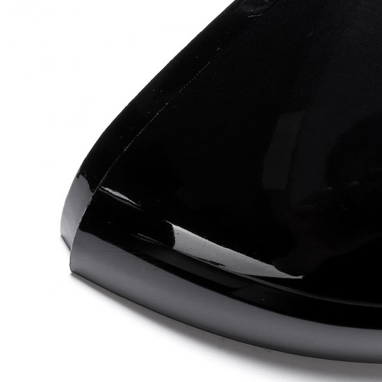 Pair Front Wing Side Car Mirror Cover Housing Cap Black For VW Golf MK6 Touran 09-15 Pair Front Wing Side Car Mirror Cover Housing Cap Black For VW Golf MK6 Touran 09-15
