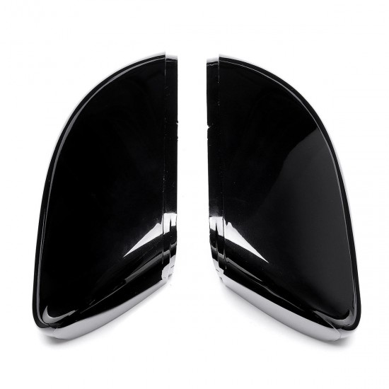 Pair Front Wing Side Car Mirror Cover Housing Cap Black For VW Golf MK6 Touran 09-15 Pair Front Wing Side Car Mirror Cover Housing Cap Black For VW Golf MK6 Touran 09-15