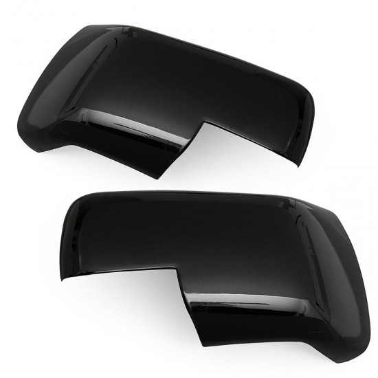 Pair Gloss Black Car Wing Side Mirror Cover For Land Rover Discovery 3 Freelander 2 Range Rover Sport