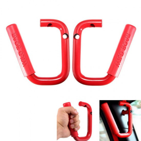 Pair Red CR-V Wild Bar Front Grab Handle Car Interior Grip For 2007-2016 Jeep Wrangler Pair Red CR-V Wild Bar Front Grab Handle Car Interior Grip For 2007-2016 Jeep Wrangler