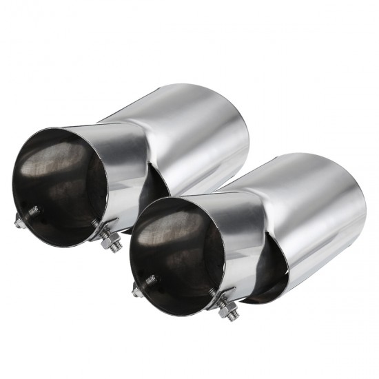 Pair Stainless Steel Exhaust Muffler Tail Pipe For Land Rover Sport 2002-2010