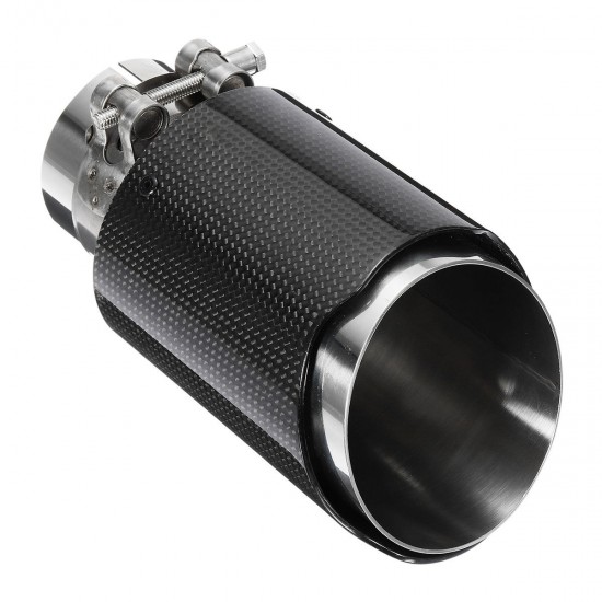 Real Carbon Fiber Auto SUV Exhaust Muffler End Tips For Car 63mm-89mm Gloss Real Carbon Fiber Auto SUV Exhaust Muffler End Tips For Car 63mm-89mm Gloss