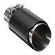 Real Carbon Fiber Auto SUV Exhaust Muffler End Tips For Car 63mm-89mm Gloss