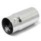 Round Universal Fits Car Stainless Steel Exhaust Tailpipe Tip Muffler Chrome Round Universal Fits Car Stainless Steel Exhaust Tailpipe Tip Muffler Chrome