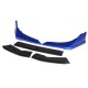 Sedan 4 Door Front Bumper Lip Protector Body Spoiler Blue 5PCs For Honda Civic 2019-2020