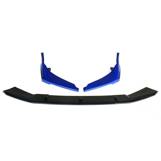 Sedan 4 Door Front Bumper Lip Protector Body Spoiler Blue 5PCs For Honda Civic 2019-2020