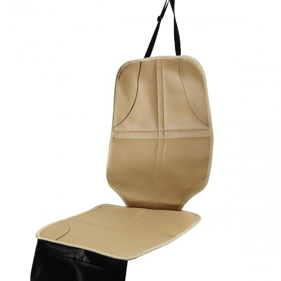 Single Short Beige 45cm Leather with Pocket Baby Mat Non-slip Wear-resistant Car Seat Cushion