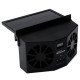 Solar Power Car Exhaust Fan Double Air Outlet Window Cooling Cooler Rechargeable Ventilation Black