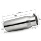 Stainless Steel 3 Inch Inlet 4 Inch Outlet 12inch Long Bolt On Diesel Exhaust Muffler