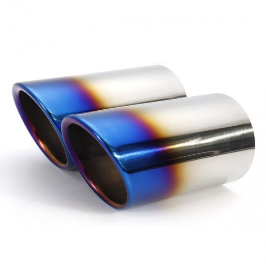 Stainless Steel Car Exhaust Muffler Tail Pipe Tip Pair For Audi Q5 A1 A3 A5 A4 B8