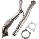 Stainless Steel Exhaust Muffler Decat Downpipe For VW Golf MK5 MK6 2.0 GTI 2005-2012 Stainless Steel Exhaust Muffler Decat Downpipe For VW Golf MK5 MK6 2.0 GTI 2005-2012