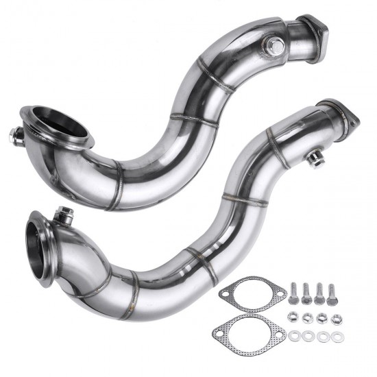 Stainless Steel Exhaust Pipe Muffler Decat Downpipe for BMW N54 E90 E91 E92 E93 E82 135i 335i Twin 2007 2008 2009 2010 Stainless Steel Exhaust Pipe Muffler Decat Downpipe for BMW N54 E90 E91 E92 E93 E82 135i 335i Twin 2007 2008 2009 2010
