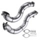 Stainless Steel Exhaust Pipe Muffler Decat Downpipe for BMW N54 E90 E91 E92 E93 E82 135i 335i Twin 2007 2008 2009 2010