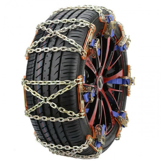 Steel Winter Car Snow Chain Storage Bag Truck Wheel Tire Anti-skid Safety Belt X-Crain Structure Safe Driving For Ice Sand Muddy Offroad Steel Winter Car Snow Chain Storage Bag Truck Wheel Tire Anti-skid Safety Belt X-Crain Structure Safe Driving For Ice Sand Muddy Offroad