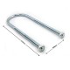 T19935 M12 1.75 85MM Car RV Trailer Long Round Galvanized Steel U-Bolt With Nuts