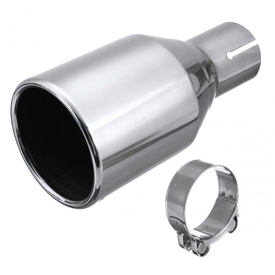 Universal 54MM Inlet 102MM Outlet Stainless Steel Car Rear Exhaust Tip Pipe Muffler Adapter Reducer Connector