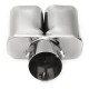 Universal 63mm 2.5 Inch Stainless Steel Car Exhaust Muffler Dual Tip End Tail Pipe Universal 63mm 2.5 Inch Stainless Steel Car Exhaust Muffler Dual Tip End Tail Pipe
