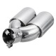 Universal 63mm Car Inlet Dual Exhaust Pipe Trim Tip Tail Muffler Stainless Steel Universal 63mm Car Inlet Dual Exhaust Pipe Trim Tip Tail Muffler Stainless Steel