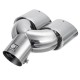 Universal 63mm Car Inlet Dual Exhaust Pipe Trim Tip Tail Muffler Stainless Steel Universal 63mm Car Inlet Dual Exhaust Pipe Trim Tip Tail Muffler Stainless Steel