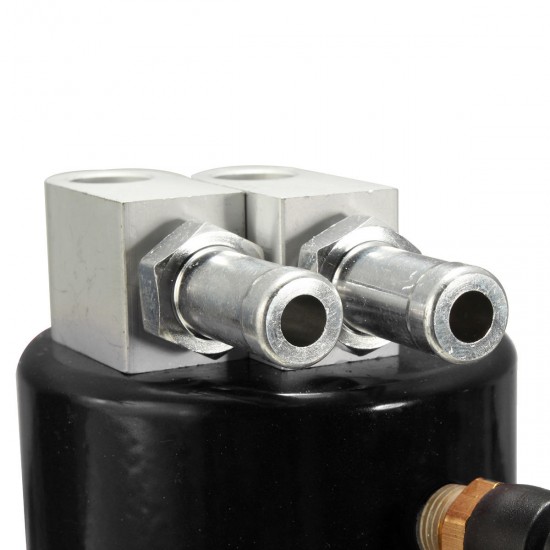 Universal Aluminum Racing Engine Oil Catch Tank CAN Reservoir Billet Round Universal Aluminum Racing Engine Oil Catch Tank CAN Reservoir Billet Round