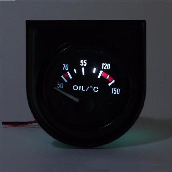 Universal Car Black Pointer Oil Temperature Temp Gauge 50-150°LED Light 2inch 52mm Universal Car Black Pointer O Universal Car Black Pointer Oil Temperature Temp Gauge 50-150°LED Light 2inch 52mm Universal Car Black Pointer O