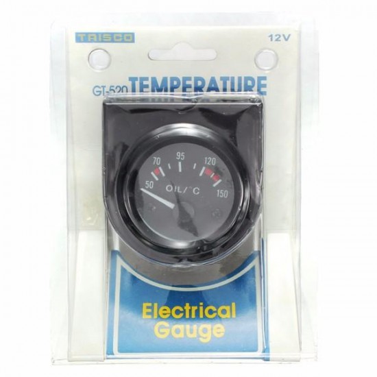 Universal Car Black Pointer Oil Temperature Temp Gauge 50-150°LED Light 2inch 52mm Universal Car Black Pointer O Universal Car Black Pointer Oil Temperature Temp Gauge 50-150°LED Light 2inch 52mm Universal Car Black Pointer O