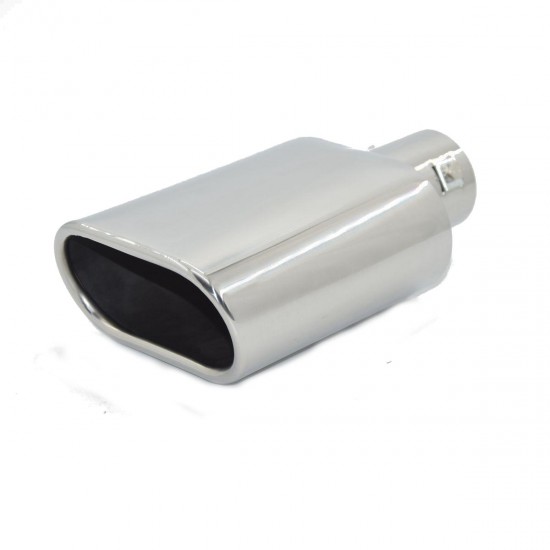 Universal Car Chrome Stainless Steel Exhaust Straight Tail Pipe Tip 60mm Inlet Universal Car Chrome Stainless Steel Exhaust Straight Tail Pipe Tip 60mm Inlet