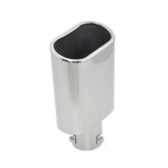 Universal Car Chrome Stainless Steel Exhaust Straight Tail Pipe Tip 60mm Inlet Universal Car Chrome Stainless Steel Exhaust Straight Tail Pipe Tip 60mm Inlet