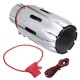 Universal Car Exhaust Muffler Tip Pipe 54mm IN 76mm OUT + Blue / Red LED Light