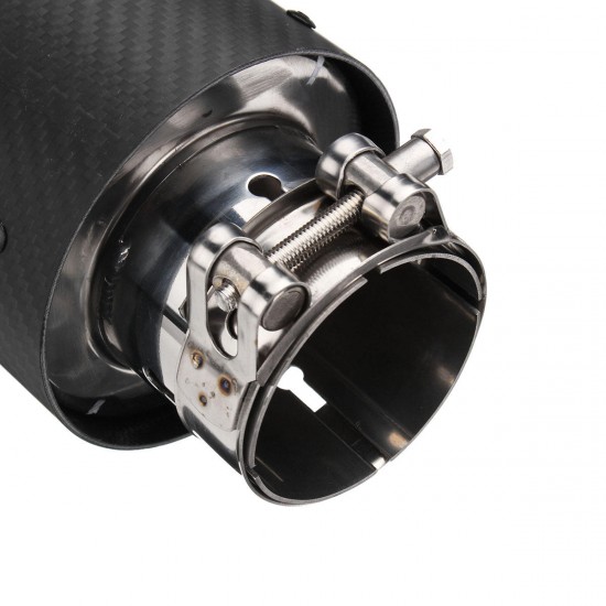 Universal Car Glossy Carbon Fiber Rear Exhaust Muffler Tips
