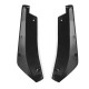 Universal Car Rear Bumper Protector Lip Wrap Angle Splitters Bright Black 2pcs