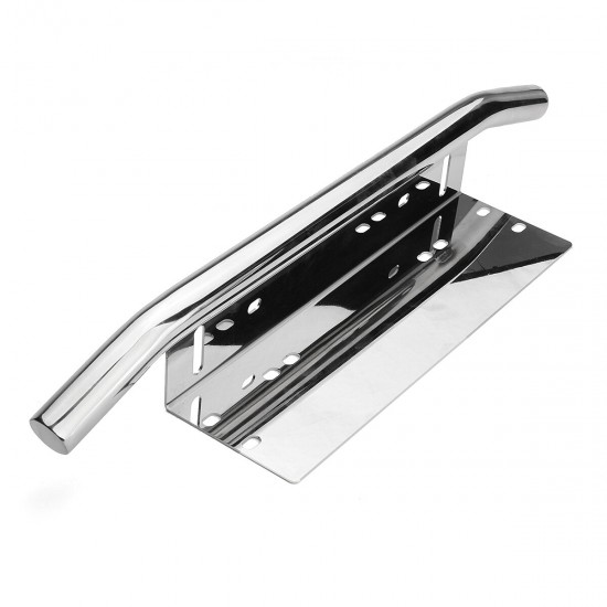 Universal Car Stainless Steel Light Mounting Bracket License Plate Frame Bar Holder Silver