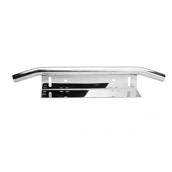 Universal Car Stainless Steel Light Mounting Bracket License Plate Frame Bar Holder Silver