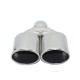 Universal Chrome Stainless Steel Car Exhaust Dual Tailpipe Tips 60mm Universal Chrome Stainless Steel Car Exhaust Dual Tailpipe Tips 60mm