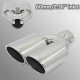 Universal Chrome Stainless Steel Car Exhaust Dual Tailpipe Tips 60mm Universal Chrome Stainless Steel Car Exhaust Dual Tailpipe Tips 60mm
