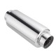 Universal Exhaust Muffler Resonator 304 Stainless Steel 2.5 Inch Inelt 2.5 Inch Outlet Universal Exhaust Muffler Resonator 304 Stainless Steel 2.5 Inch Inelt 2.5 Inch Outlet