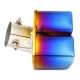 Universal Half-Grilled Blue Double Outlet Exhaust Muffler Tip End Tail Pipe Universal Half-Grilled Blue Double Outlet Exhaust Muffler Tip End Tail Pipe