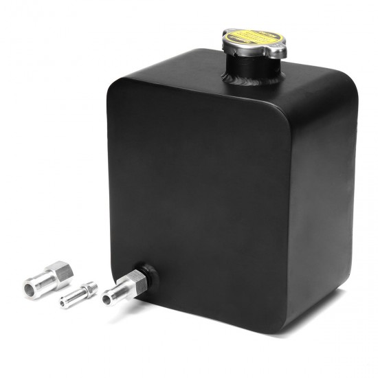 Universal Polished 2.5L Aluminum Water Coolant Radiator Overflow Recovery Tank Universal Polished 2.5L Aluminum Water Coolant Radiator Overflow Recovery Tank