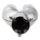 Universal Silver Double Outlet Exhaust Muffler Tip End Tail Pipe Universal Silver Double Outlet Exhaust Muffler Tip End Tail Pipe