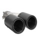 Universal Stainless Steel Car Dual Tail Exhaust Muffler Tip 60-63mm Inlet Carbon Fiber Universal Stainless Steel Car Dual Tail Exhaust Muffler Tip 60-63mm Inlet Carbon Fiber