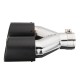 Universal Stainless Steel Car Dual Tail Exhaust Muffler Tip 60-63mm Inlet Carbon Fiber Universal Stainless Steel Car Dual Tail Exhaust Muffler Tip 60-63mm Inlet Carbon Fiber