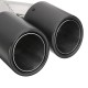 Universal Stainless Steel Car Dual Tail Exhaust Muffler Tip 60-63mm Inlet Carbon Fiber